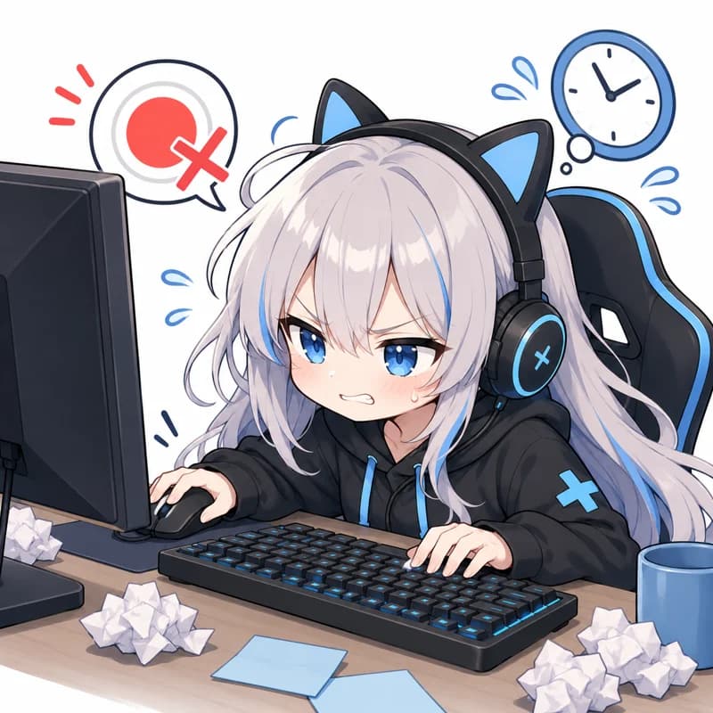 Illustration of a streamer: Stay focused on your stream.